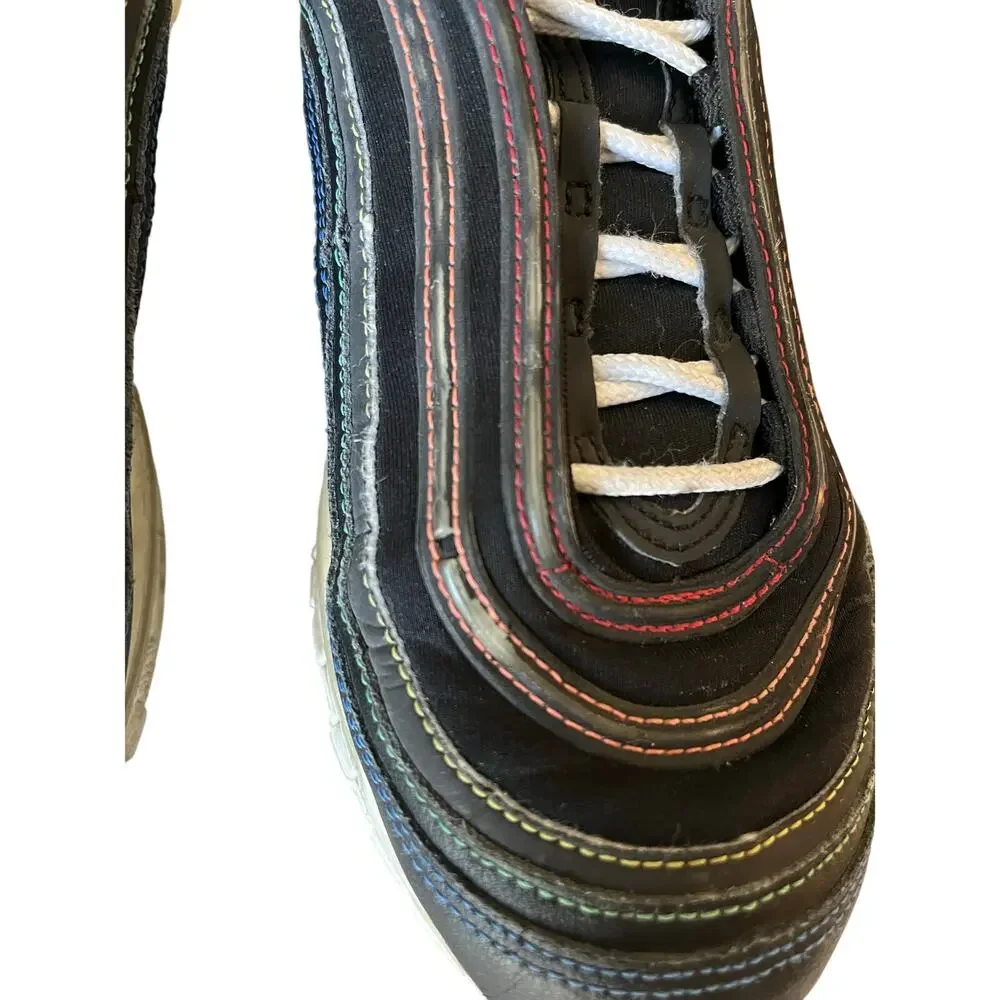 Nike | Air Max Women's Size 7.5 Black - Rainbow Stitching Sneaker